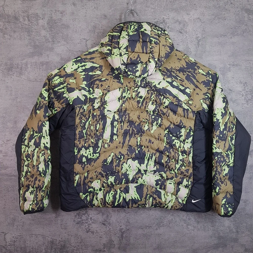 NIKE ACG Lava Flow Therma-FIT ADV Camo Jacket Womens XL TALL Green Puffer